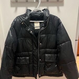 Abercrombie & Fitch Black Puffer Jacket - Oversized